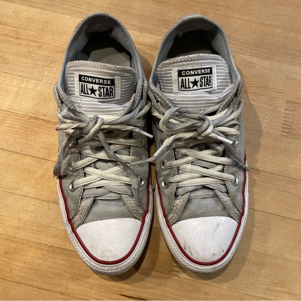 CONVERSE All Star Low Top Woman's Size 7 Double Tongue
Gray CTAS
